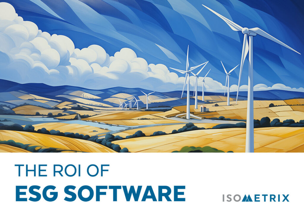 A whitepaper cover of the brochure 'The ROI of ESG Software'